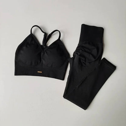 Conjunto Fitness Push Up Peach