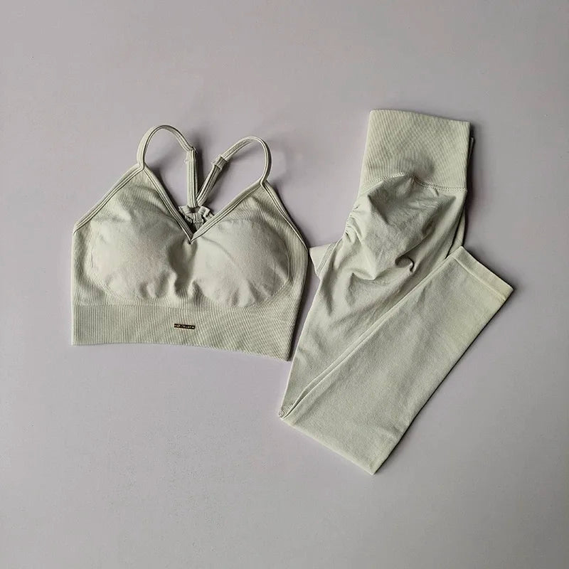 Conjunto Fitness Push Up Peach