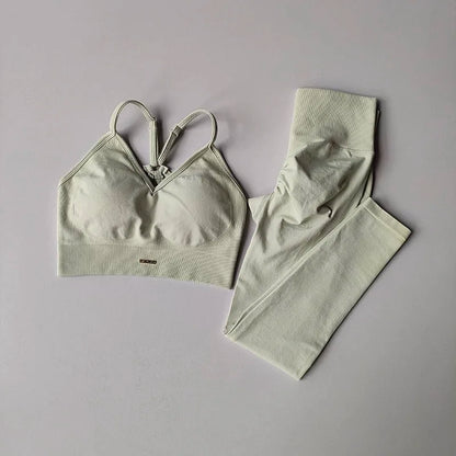 Conjunto Fitness Push Up Peach