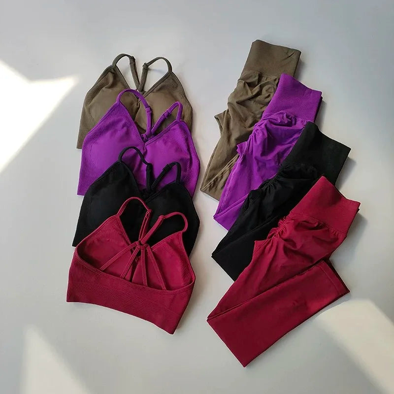 Conjunto Fitness Push Up Peach