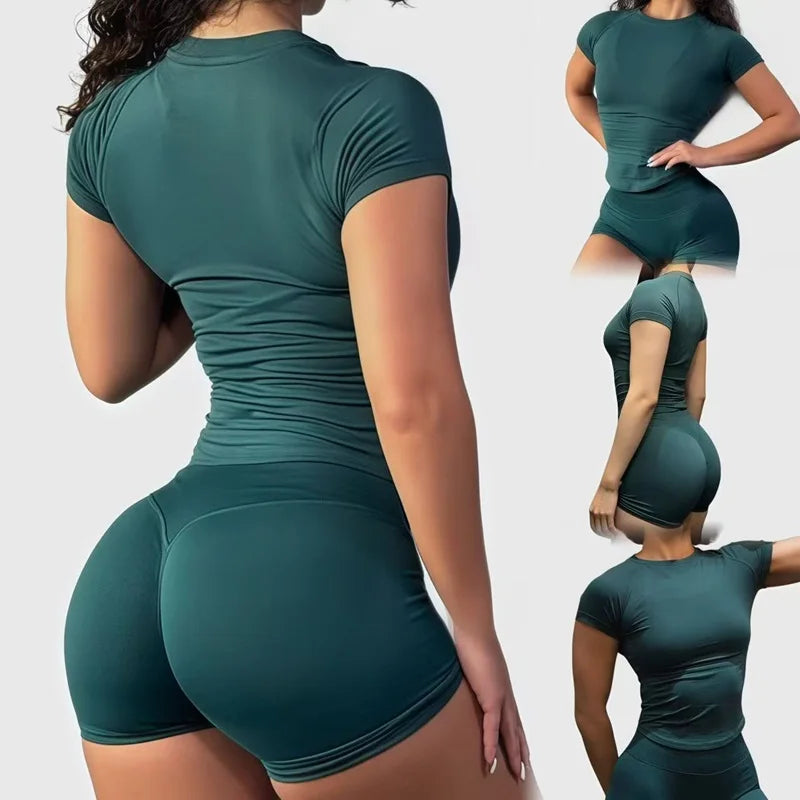 Conjunto Fitness de Manga Corta