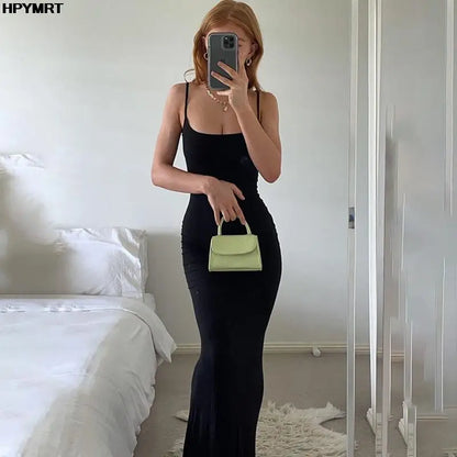 Vestido Largo de Satén sin Espalda