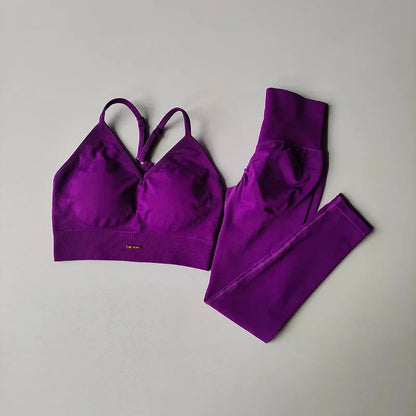 Conjunto Fitness Push Up Peach