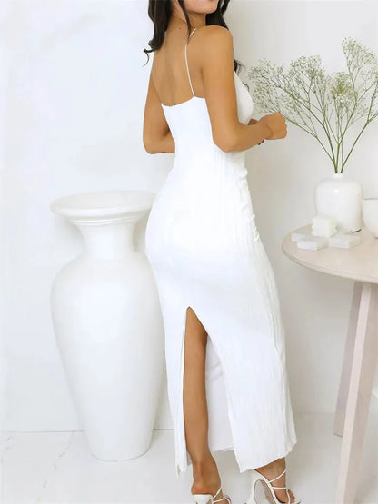 Vestido Largo Elegante con Abertura