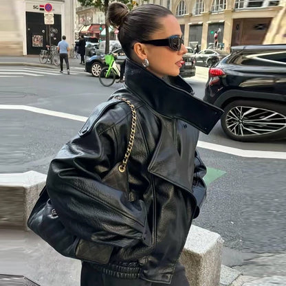 Bomber Oversize Leather