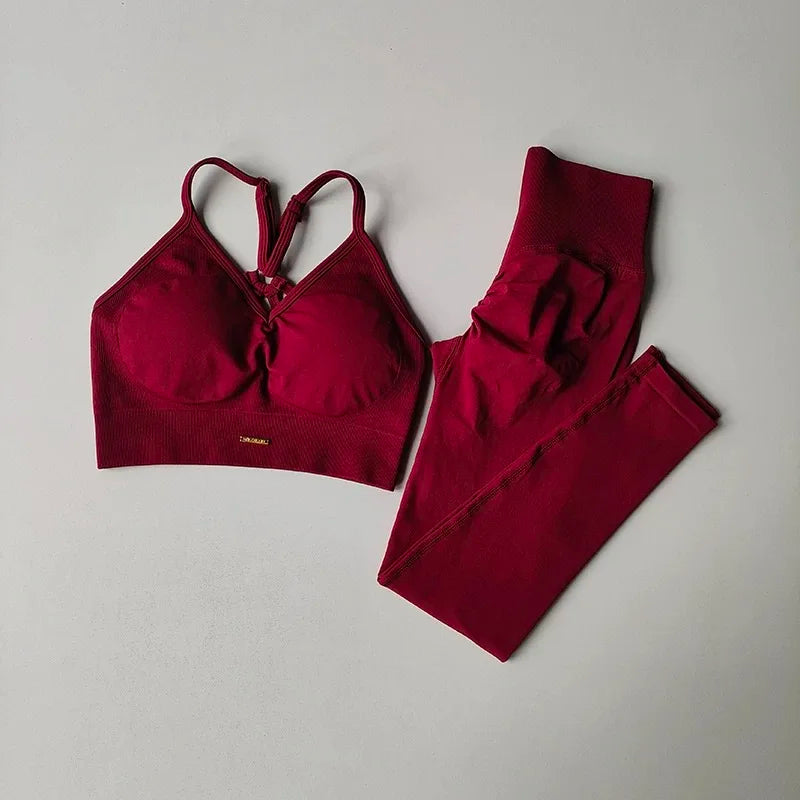 Conjunto Fitness Push Up Peach